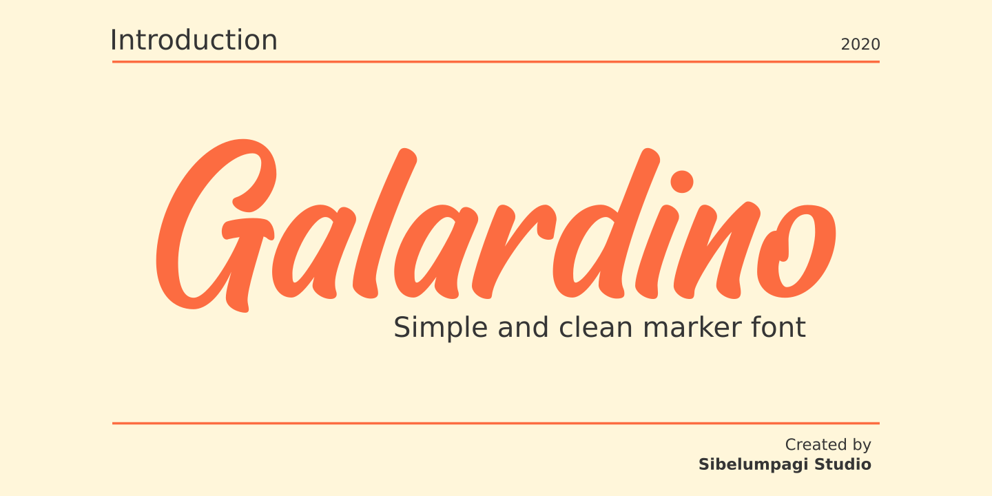 Пример шрифта Galardino #1